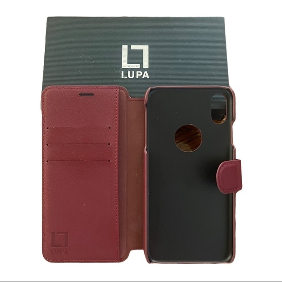 **5/$20** LUPA Burgundy Vegan Leather iPhone XS Max Case - Picture 3 of 12